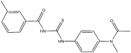 N-methyl-N-[4-({[(3-methylbenzoyl)amino]carbothioyl}amino)phenyl]acetamide Struktur