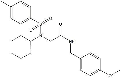 2-{cyclohexyl[(4-methylphenyl)sulfonyl]amino}-N-(4-methoxybenzyl)acetamide Struktur