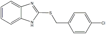 2-[(4-chlorobenzyl)sulfanyl]-1H-benzimidazole Struktur