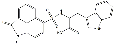 N-[(1-methyl-2-oxo-1,2-dihydrobenzo[cd]indol-6-yl)sulfonyl]tryptophan Struktur