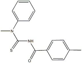 N-methyl-N'-(4-methylbenzoyl)-N-phenylthiourea Struktur