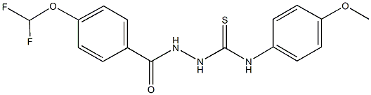 2-[4-(difluoromethoxy)benzoyl]-N-(4-methoxyphenyl)hydrazinecarbothioamide Struktur