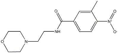 4-nitro-3-methyl-N-[2-(4-morpholinyl)ethyl]benzamide Struktur