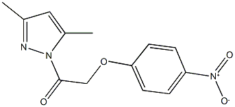 1-({4-nitrophenoxy}acetyl)-3,5-dimethyl-1H-pyrazole Struktur