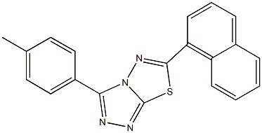 3-(4-methylphenyl)-6-(1-naphthyl)[1,2,4]triazolo[3,4-b][1,3,4]thiadiazole Struktur