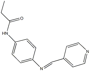 N-{4-[(4-pyridinylmethylene)amino]phenyl}propanamide Struktur