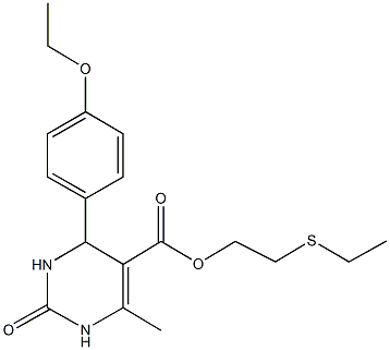 2-(ethylsulfanyl)ethyl 4-[4-(ethyloxy)phenyl]-6-methyl-2-oxo-1,2,3,4-tetrahydropyrimidine-5-carboxylate Struktur