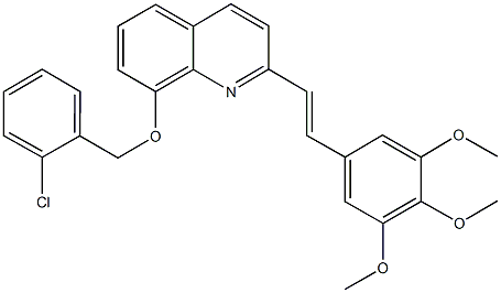 8-[(2-chlorobenzyl)oxy]-2-[2-(3,4,5-trimethoxyphenyl)vinyl]quinoline Struktur