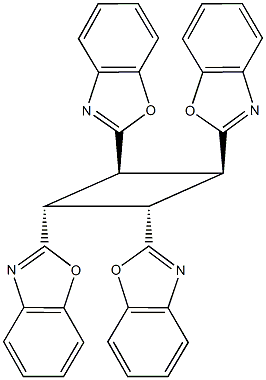 2-[2,3,4-tri(1,3-benzoxazol-2-yl)cyclobutyl]-1,3-benzoxazole Struktur