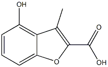 4-hydroxy-3-methyl-1-benzofuran-2-carboxylic acid Struktur