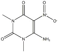 6-amino-5-(nitro)-1,3-dimethylpyrimidine-2,4(1H,3H)-dione Struktur