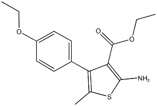 ethyl 2-amino-4-(4-ethoxyphenyl)-5-methyl-3-thiophenecarboxylate Struktur