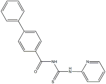 4-({[(pyridin-2-ylamino)carbothioyl]amino}carbonyl)-1,1'-biphenyl Struktur