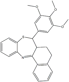 7-(3,4,5-trimethoxyphenyl)-5,6,6a,7-tetrahydronaphtho[2,1-c][1,5]benzothiazepine Struktur