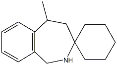 5-methyl-2,3,4,5-tetrahydrospiro[1H-2-benzazepine-3,1'-cyclohexane] Struktur