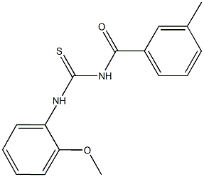 N-(2-methoxyphenyl)-N'-(3-methylbenzoyl)thiourea Struktur