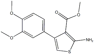 methyl 2-amino-4-(3,4-dimethoxyphenyl)-3-thiophenecarboxylate Struktur