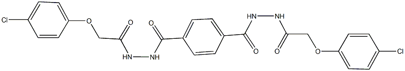 2-(4-chlorophenoxy)-N'-[4-({2-[(4-chlorophenoxy)acetyl]hydrazino}carbonyl)benzoyl]acetohydrazide Struktur