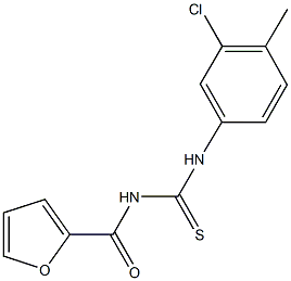 N-(3-chloro-4-methylphenyl)-N'-(2-furoyl)thiourea Struktur