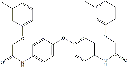 2-(3-methylphenoxy)-N-[4-(4-{[(3-methylphenoxy)acetyl]amino}phenoxy)phenyl]acetamide Struktur