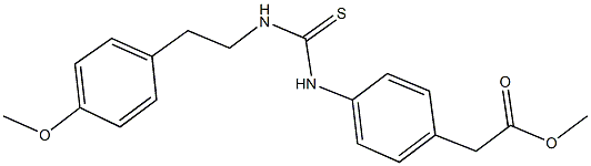 methyl {4-[({[2-(4-methoxyphenyl)ethyl]amino}carbothioyl)amino]phenyl}acetate Struktur