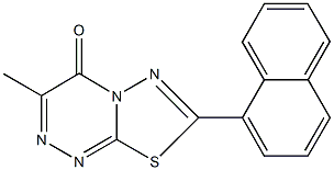 3-methyl-7-(1-naphthyl)-4H-[1,3,4]thiadiazolo[2,3-c][1,2,4]triazin-4-one Struktur