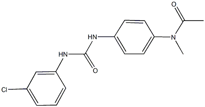 N-(4-{[(3-chloroanilino)carbonyl]amino}phenyl)-N-methylacetamide Struktur