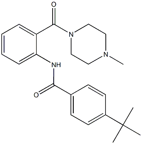 4-tert-butyl-N-{2-[(4-methyl-1-piperazinyl)carbonyl]phenyl}benzamide Struktur