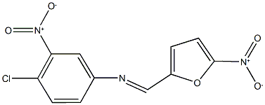 4-chloro-3-nitro-N-[(5-nitro-2-furyl)methylene]aniline Struktur