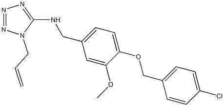 N-(1-allyl-1H-tetraazol-5-yl)-N-{4-[(4-chlorobenzyl)oxy]-3-methoxybenzyl}amine Struktur