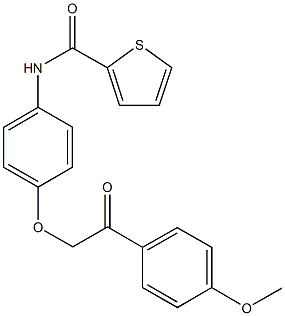 N-{4-[2-(4-methoxyphenyl)-2-oxoethoxy]phenyl}-2-thiophenecarboxamide Struktur