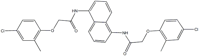 2-(4-chloro-2-methylphenoxy)-N-(5-{[(4-chloro-2-methylphenoxy)acetyl]amino}-1-naphthyl)acetamide Struktur