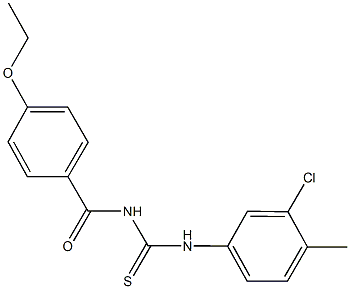 N-(3-chloro-4-methylphenyl)-N'-{[4-(ethyloxy)phenyl]carbonyl}thiourea Struktur