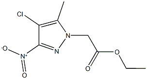 ethyl {4-chloro-3-nitro-5-methyl-1H-pyrazol-1-yl}acetate Struktur