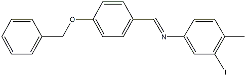 N-[4-(benzyloxy)benzylidene]-N-(3-iodo-4-methylphenyl)amine Struktur