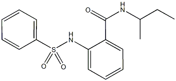 N-(sec-butyl)-2-[(phenylsulfonyl)amino]benzamide Struktur