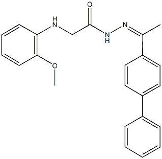 N'-(1-[1,1'-biphenyl]-4-ylethylidene)-2-(2-methoxyanilino)acetohydrazide Struktur