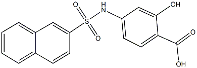 2-hydroxy-4-[(2-naphthylsulfonyl)amino]benzoic acid Struktur