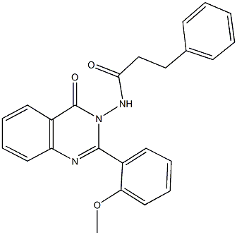 N-(2-(2-methoxyphenyl)-4-oxo-3(4H)-quinazolinyl)-3-phenylpropanamide Struktur