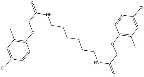 2-(4-chloro-2-methylphenoxy)-N-(6-{[(4-chloro-2-methylphenoxy)acetyl]amino}hexyl)acetamide Struktur