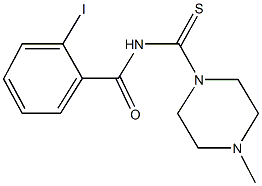 2-iodo-N-[(4-methyl-1-piperazinyl)carbothioyl]benzamide Struktur