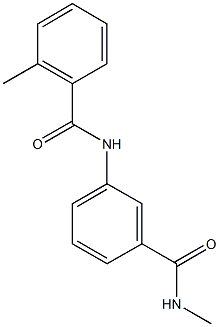 2-methyl-N-{3-[(methylamino)carbonyl]phenyl}benzamide Struktur