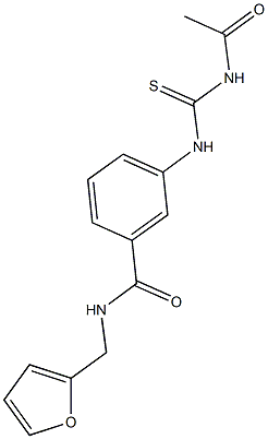 3-{[(acetylamino)carbothioyl]amino}-N-(2-furylmethyl)benzamide Struktur