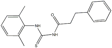 N-(2,6-dimethylphenyl)-N'-(3-phenylpropanoyl)thiourea Struktur