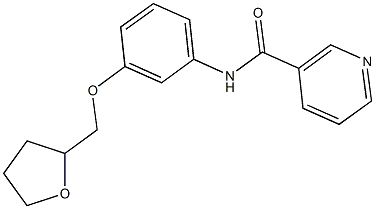 N-[3-(tetrahydro-2-furanylmethoxy)phenyl]nicotinamide Struktur