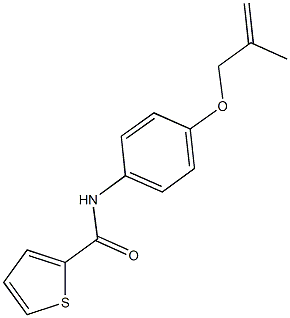 N-{4-[(2-methyl-2-propenyl)oxy]phenyl}-2-thiophenecarboxamide Struktur