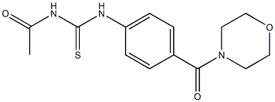 N-acetyl-N'-[4-(4-morpholinylcarbonyl)phenyl]thiourea Struktur