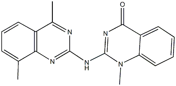 2-[(4,8-dimethyl-2-quinazolinyl)amino]-1-methyl-4(1H)-quinazolinone Struktur