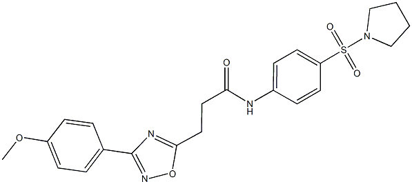 3-[3-(4-methoxyphenyl)-1,2,4-oxadiazol-5-yl]-N-[4-(1-pyrrolidinylsulfonyl)phenyl]propanamide Struktur