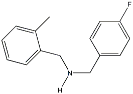 N-(4-fluorobenzyl)-N-(2-methylbenzyl)amine Struktur